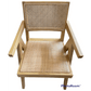 BELVIL RECYCLED ELM/ RATTAN CHAIR HAMPTON ARMCHAIR IN NATURAL - MyChocolateWood