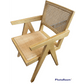 BELVIL RECYCLED ELM/ RATTAN CHAIR HAMPTON ARMCHAIR IN NATURAL - MyChocolateWood