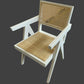 BELVIL RECYCLED ELM/RATTAN CHAIR HAMPTON ARMCHAIR IN RUBBED DOWN BLACK - MyChocolateWood