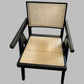 BELVIL RECYCLED ELM/ RATTAN CHAIR HAMPTON ARMCHAIR IN RUBBED DOWN WALNUT - MyChocolateWood