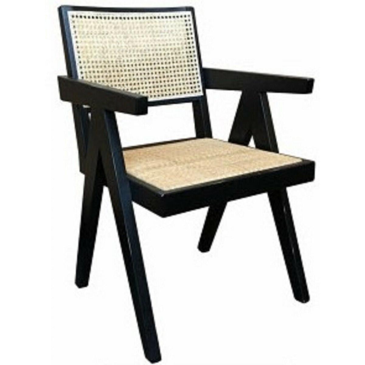 BELVIL RECYCLED ELM/ RATTAN CHAIR HAMPTON ARMCHAIR IN RUBBED DOWN WALNUT - MyChocolateWood