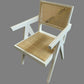 BELVIL RECYCLED ELM/ RATTAN CHAIR HAMPTON ARMCHAIR IN RUBBED DOWN WALNUT - MyChocolateWood