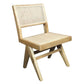BELVIL RECYCLED ELM/ RATTAN HAMPTON STYLE CASUAL DINING CHAIR IN NATURAL - MyChocolateWood
