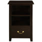 BENEDICT SOLID MAHOGANY TIMBER BEDSIDE TABLE WITH 1 DRAWER & 1 SHELF IN CHOCOLATE - MyChocolateWood