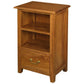 BENEDICT SOLID MAHOGANY TIMBER BEDSIDE TABLE WITH 1 DRAWER & 1 SHELF IN LIGHT PECAN - MyChocolateWood
