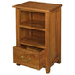 BENEDICT SOLID MAHOGANY TIMBER BEDSIDE TABLE WITH 1 DRAWER & 1 SHELF IN LIGHT PECAN - MyChocolateWood