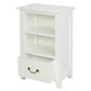 BENEDICT SOLID MAHOGANY TIMBER BEDSIDE TABLE WITH 1 DRAWER & 1 SHELF IN WHITE - MyChocolateWood