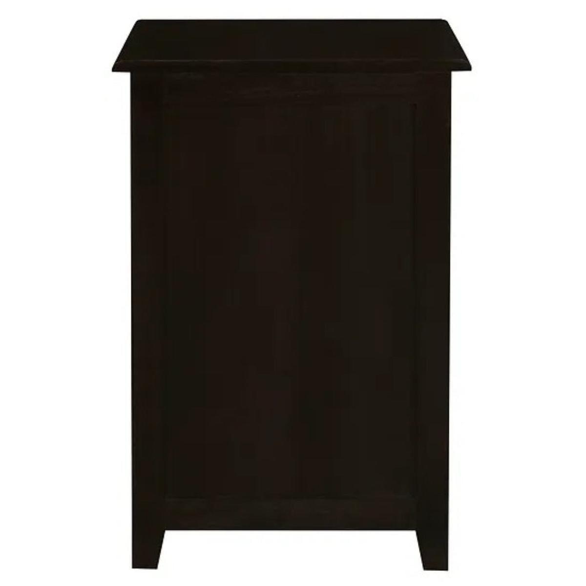 BENEDICT SOLID MAHOGANY TIMBER BEDSIDE TABLE WITH 3 DRAWERS IN CHOCOLATE - MyChocolateWood