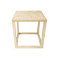 BENJI WHITE WASH SQAURE LAMP/SIDE TABLE IN MINDI WOOD - MyChocolateWood