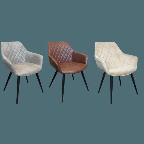 BENNETT CAMEL COLOURED ARMCHAIR LOUNGE CHAIR EASY CHAIR SET OF 2 - MyChocolateWood