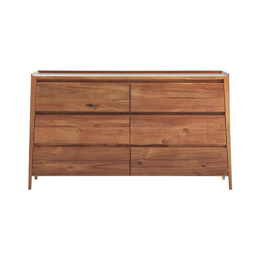 BENTLEIGH 6 DRAWER DRESSER IN BLACKWOOD TIMBER - MyChocolateWood