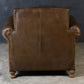 BENZI HANDMADE COW HIDE & GENUINE LEATHER ARMCHAIR EASY CHAIR LOUNGE CHAIR - MyChocolateWood