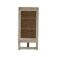 BERMUDA HAMPTONS MANGO WOOD & RATTAN TALLBOY 3-DRAWER CHEST RUSTIC GREYWASH - MyChocolateWood