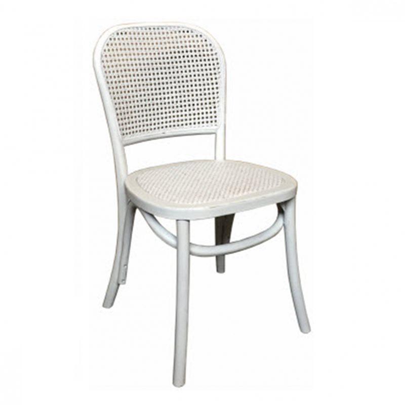 BERMUDA RECYCLED ELM WHITE DINING CHAIR - MyChocolateWood