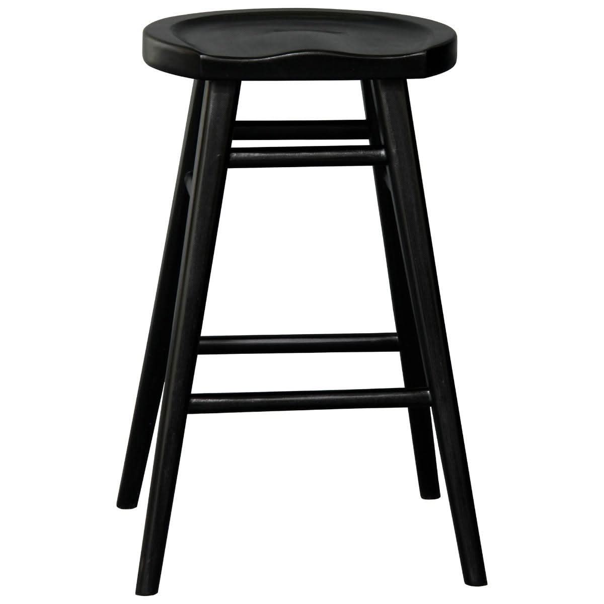 BERONA SOLID MAHOGANY COUNTER STOOL BLACK - MyChocolateWood