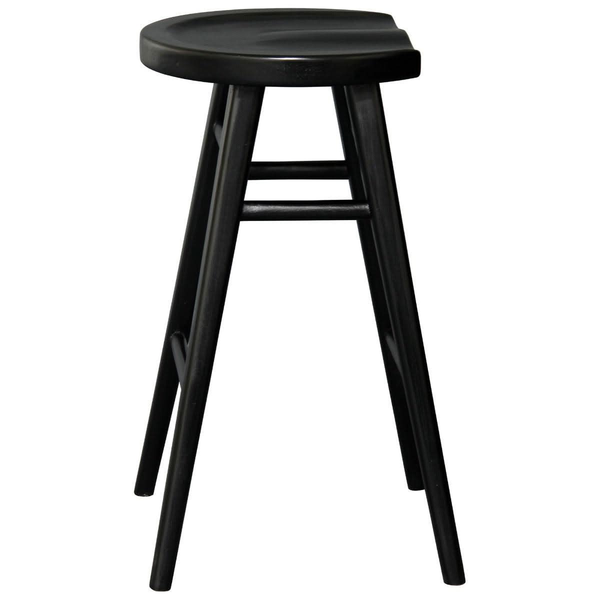 BERONA SOLID MAHOGANY COUNTER STOOL BLACK - MyChocolateWood