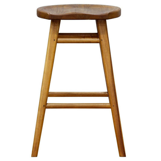 BERONA SOLID MAHOGANY COUNTER STOOL CARAMEL - MyChocolateWood