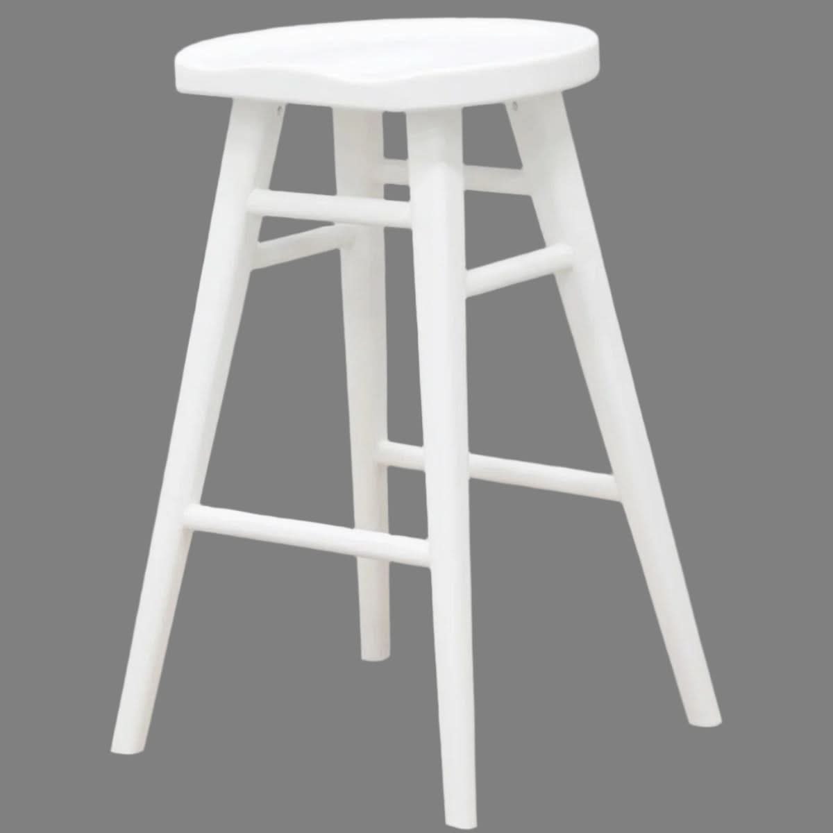BERONA SOLID MAHOGANY COUNTER STOOL WHITE - MyChocolateWood