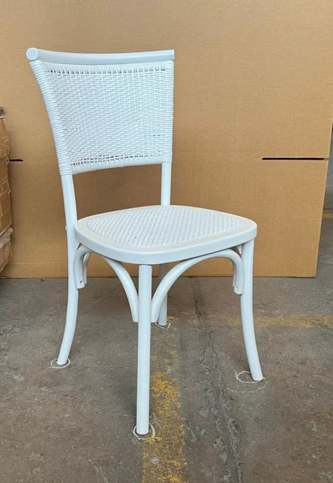 BERRY PROVINCIAL DINING CHAIR IN WHITE - MyChocolateWood