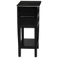 BIRKDALE 3 DRAWER SIDE TABLE/WITH SHELF IN SOLID MAHOGANY- BLACK - MyChocolateWood