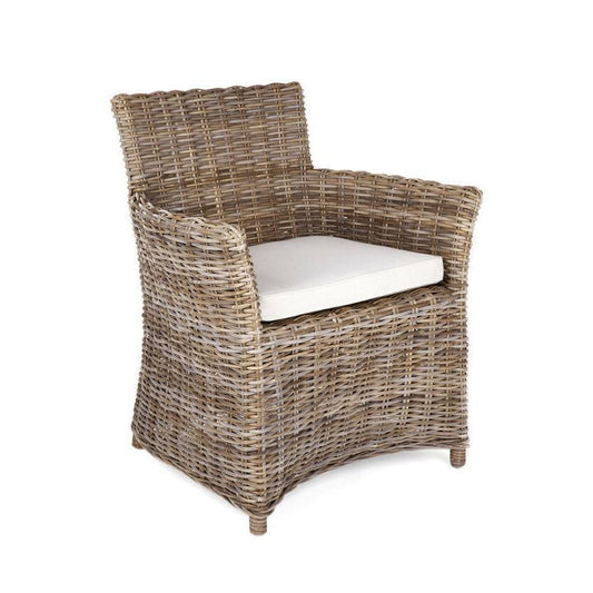 BLOSSOM KUBU GREY RATTAN LOUNGE CHAIR ACCENT CHAIR/ ARMCHAIR /EASY CHAIR - MyChocolateWood