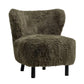 BOHEMIAN FAUX SHEEPSKIN/HARDWOOD CHAIR IN SAGE - MyChocolateWood