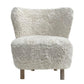 BOHEMIAN FAUX SHEEPSKIN/HARDWOOD CHAIR IN WHITE - MyChocolateWood