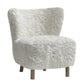 BOHEMIAN FAUX SHEEPSKIN/HARDWOOD CHAIR IN WHITE - MyChocolateWood