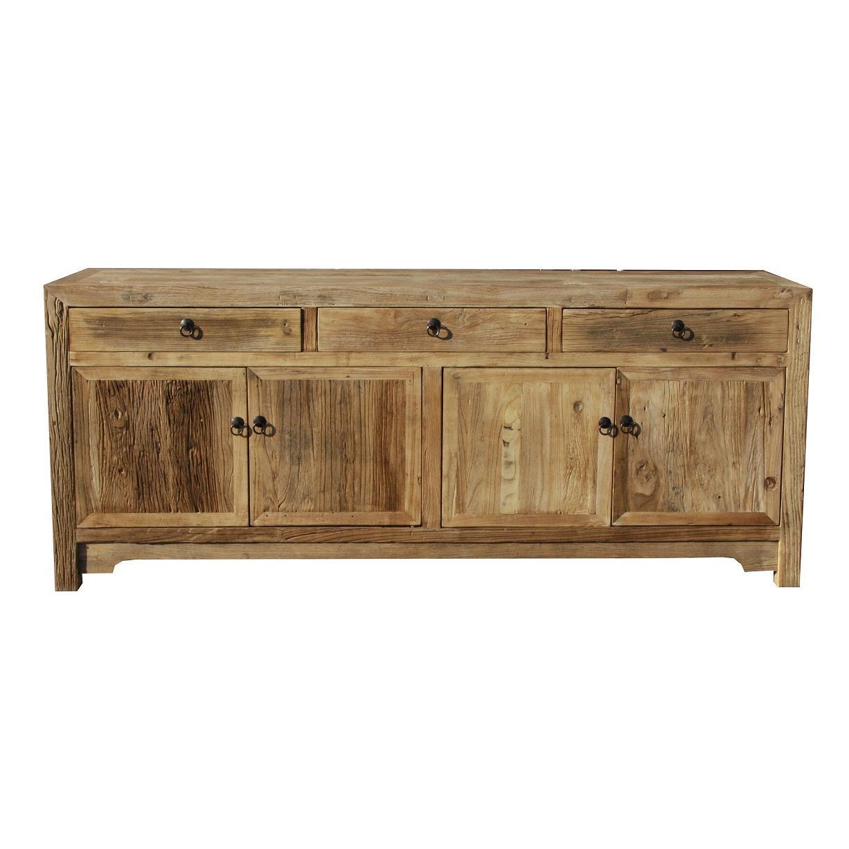 BORDEAUX RUSTIC BUFFET/SIDEBOARD IN RECLAIMED ELM DISTRESSED 200CM - MyChocolateWood