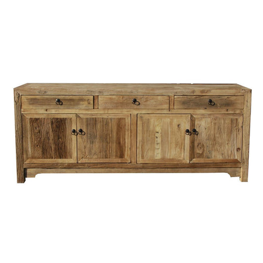 BORDEAUX RUSTIC BUFFET/SIDEBOARD IN RECLAIMED ELM DISTRESSED 200CM - MyChocolateWood