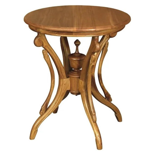 BORIS SOLID MAHOGNAY SIDE/WINE TABLE IN LIGHT PECAN - MyChocolateWood