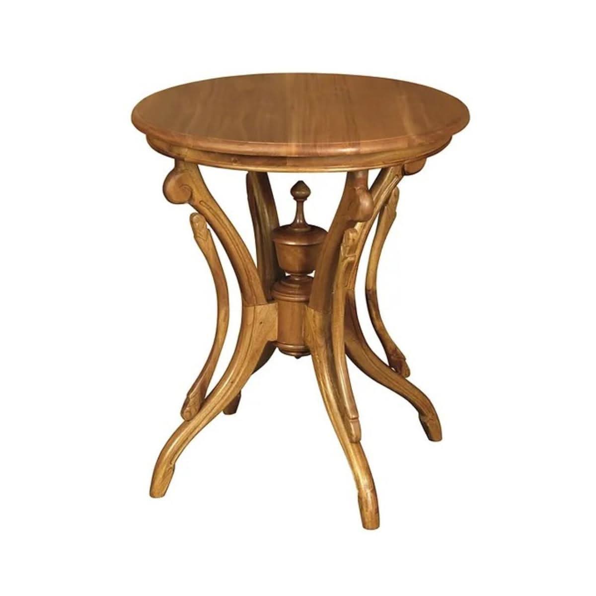 BORIS SOLID MAHOGNAY SIDE/WINE TABLE IN LIGHT PECAN - MyChocolateWood