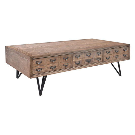 BOSWORTH OLD ELM PHARMACY COFFEE TABLE BLACK & NATURAL - MyChocolateWood