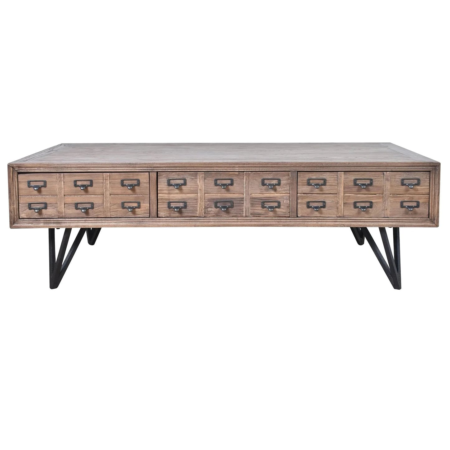 BOSWORTH OLD ELM PHARMACY COFFEE TABLE BLACK & NATURAL - MyChocolateWood