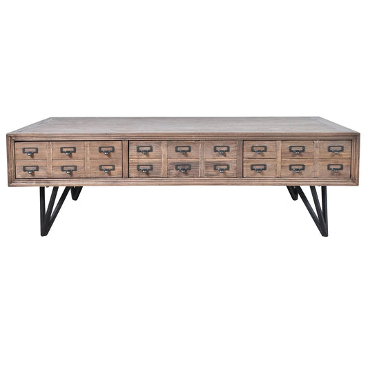 BOSWORTH OLD ELM PHARMACY COFFEE TABLE BLACK & NATURAL - MyChocolateWood