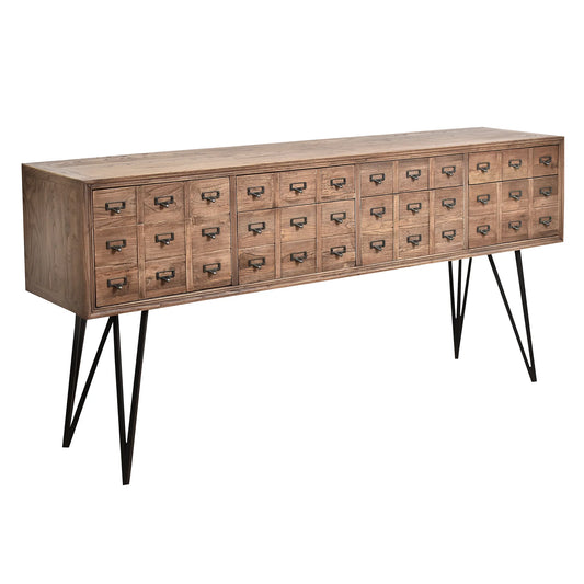 BOSWORTH OLD ELM PHARMACY SIDEBOARD/BUFFET  BLACK & NATURAL