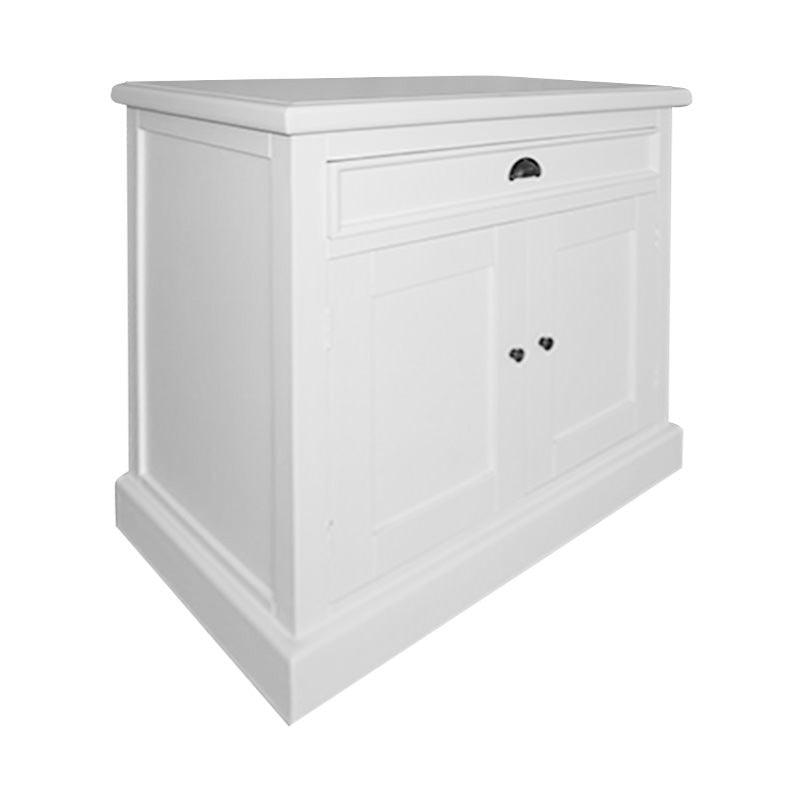 BRENDA BUFFET/SIDEDBOARD/CUPBOARD/CABINET 2 DOORS & 1 DRAWER IN SOLID WHITE - MyChocolateWood