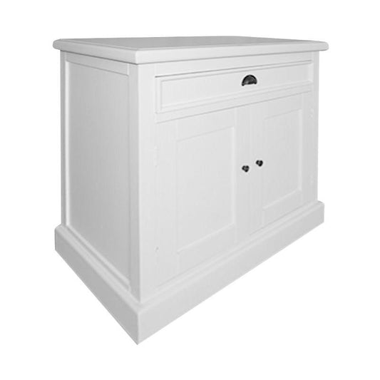 BRENDA BUFFET/SIDEDBOARD/CUPBOARD/CABINET 2 DOORS & 1 DRAWER IN SOLID WHITE - MyChocolateWood