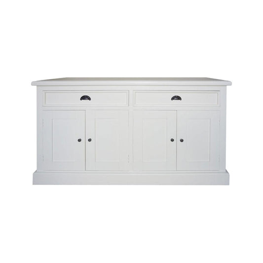 BRENDA BUFFET/SIDEDBOARD/CUPBOARD/CABINET 4 DRAWERS & 2 DOORS IN SOLID WHITE - MyChocolateWood