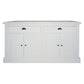 BRENDA BUFFET/SIDEDBOARD/CUPBOARD/CABINET 4 DRAWERS & 2 DOORS IN SOLID WHITE - MyChocolateWood