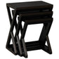 BRESCIA SOLID MAHOGANY NEST OF TABLES/SET OF 3 SMALL SOLID MAHOGANY TABLES IN CHOCOLATE - MyChocolateWood