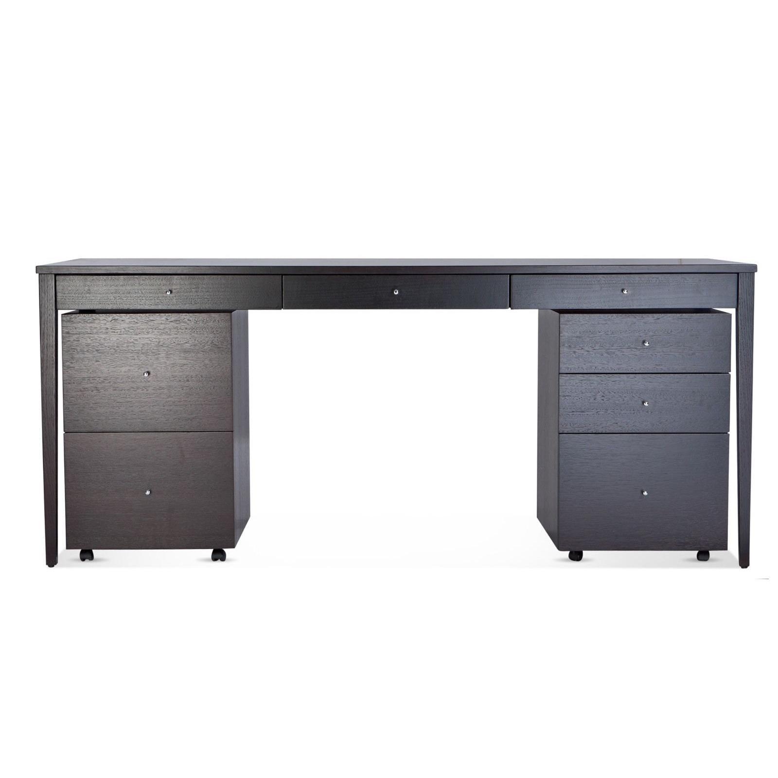 BRICE SOLID TASSIE OAK STUDY DESK WITH PENCIL STYLE DRAWERS  - MyChocolateWood