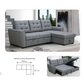 BRIENNE FABRIC SOFABED 2-SEATER SOFA & REVERSIBLE STORAGE CHAISE GREY - MyChocolateWood