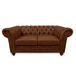 BRIGHTON 2-SEATER FABRIC SOFA/SETTEE/COUCH IN TAN - MyChocolateWood