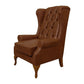 BRIGHTON FABRIC WING CHAIR IN TAN - MyChocolateWood
