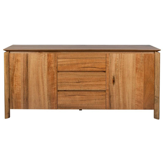 BUNGARRA 2 DRAWER 3 DOOR BUFFET IN MARRI WOOD - NATURAL - MyChocolateWood