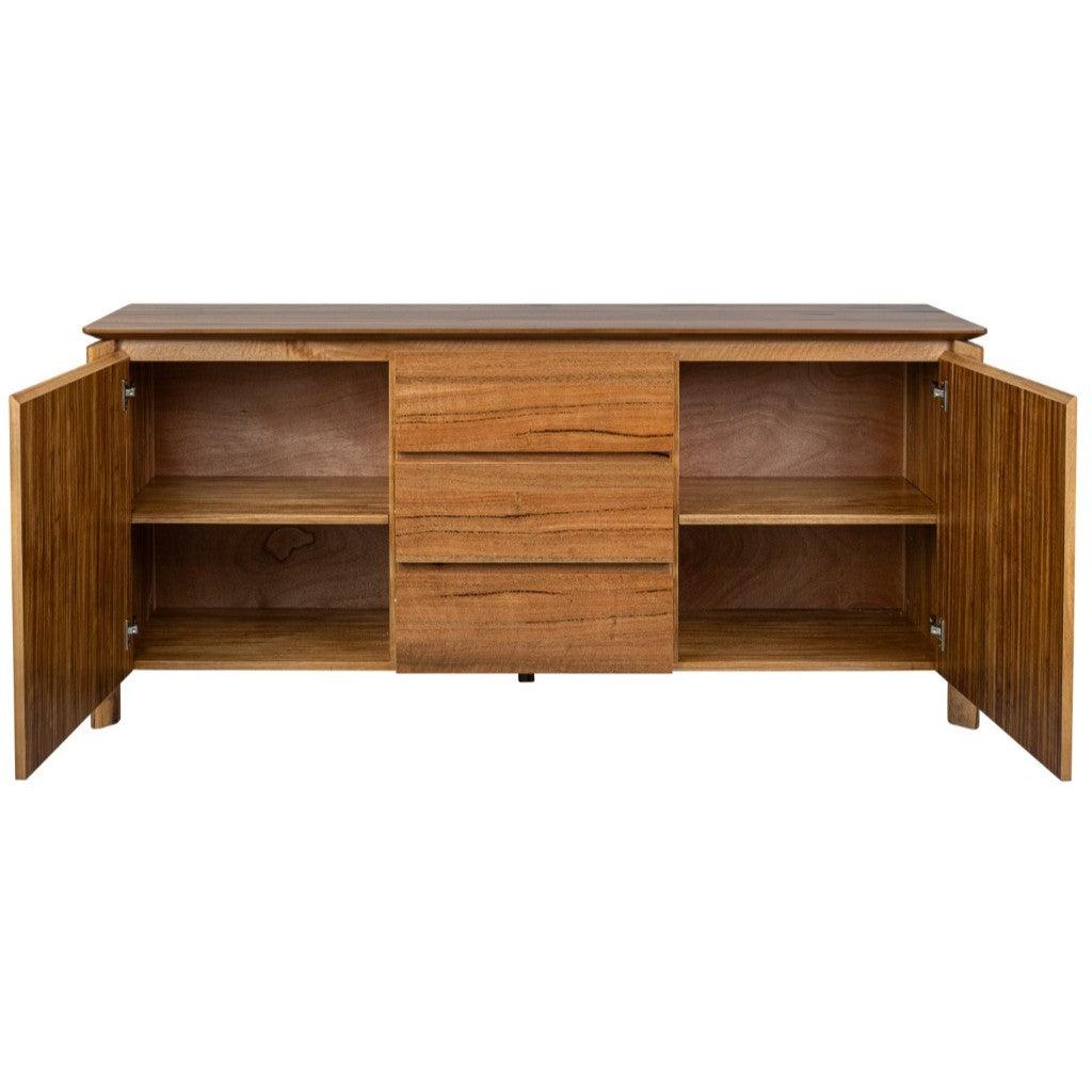 BUNGARRA 2 DRAWER 3 DOOR BUFFET IN MARRI WOOD - NATURAL - MyChocolateWood