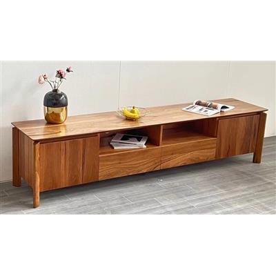 BUNGARRA MARRI WOOD TV UNIT 2 DRAWERS & 2 DOORS - NATURAL - MyChocolateWood