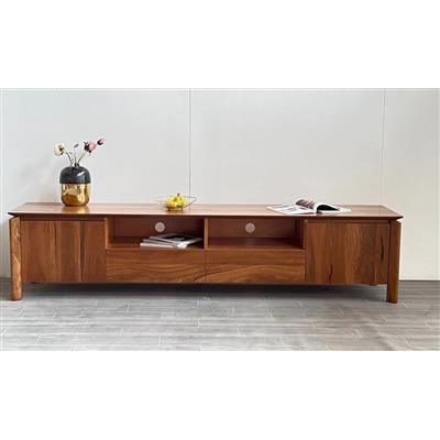 BUNGARRA MARRI WOOD TV UNIT 2 DRAWERS & 2 DOORS - NATURAL - MyChocolateWood