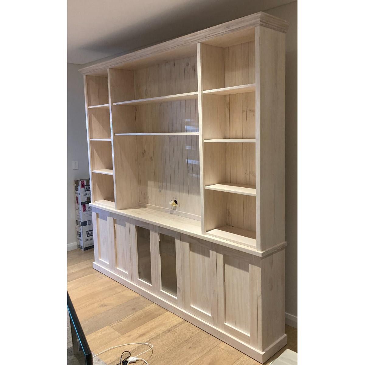 BURLINGTON 2 PIECE WALL UNIT TV ENTERTAINMENT CENTRE BOOKCASE/BOOKSHELF - MyChocolateWood